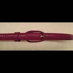 J. Crew skinny belt, patent fuschia, Lg